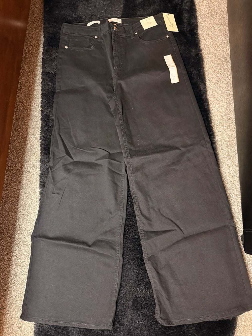 Universal Thread Everyday Wide Leg Jeans Size 16/R Black High Rise